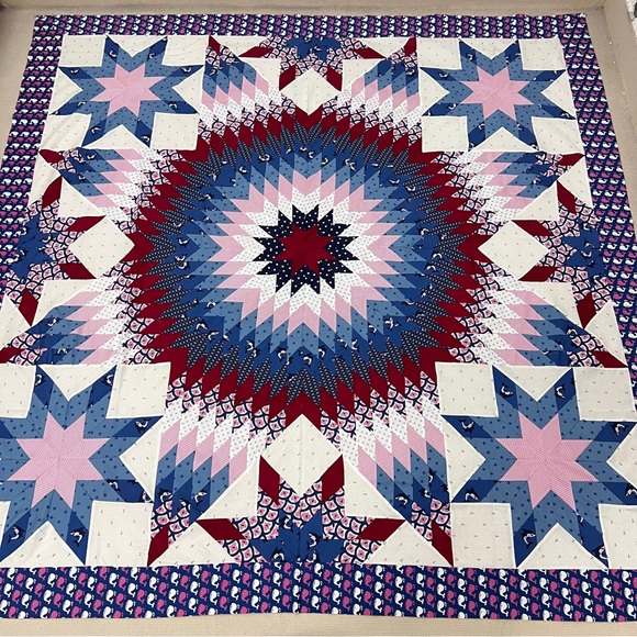handmade Other - Handmade Texas Lone Star Patchwork Cotton Queen size Quilt Top/Topper